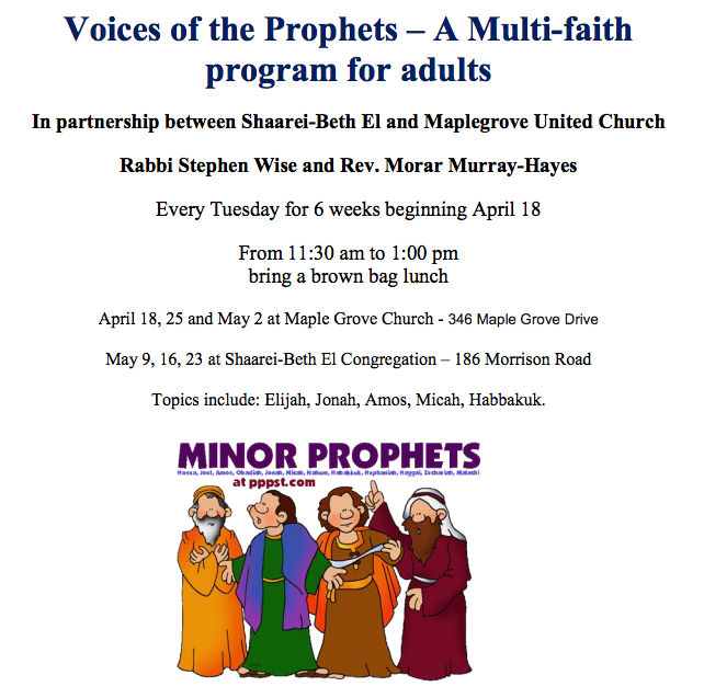 Voices of the Prophets - a Biblical course for adults