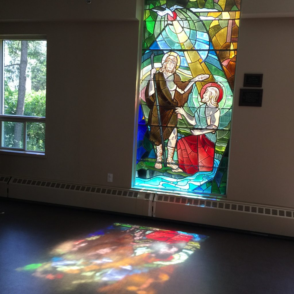 Noon sunlight through the windows in Maple Grove's Friendship room