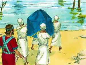 Joshua - arc of the Covenant carried into the Jorday River