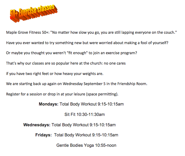 Exercise at 