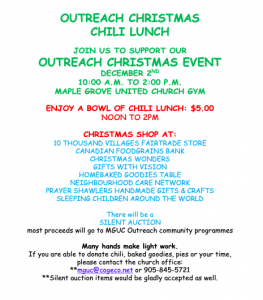 Outreach Christmas Shop & Lunch