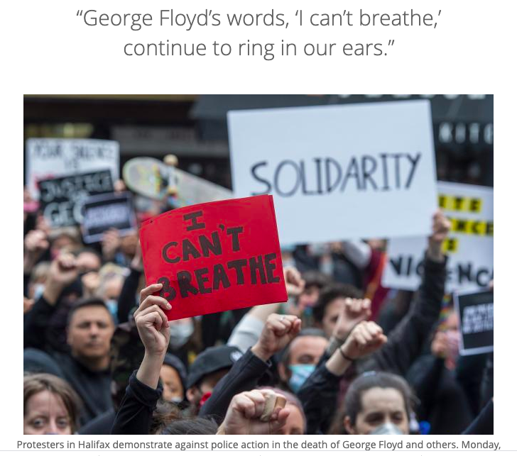 Halifax Protest over death of George Floyd